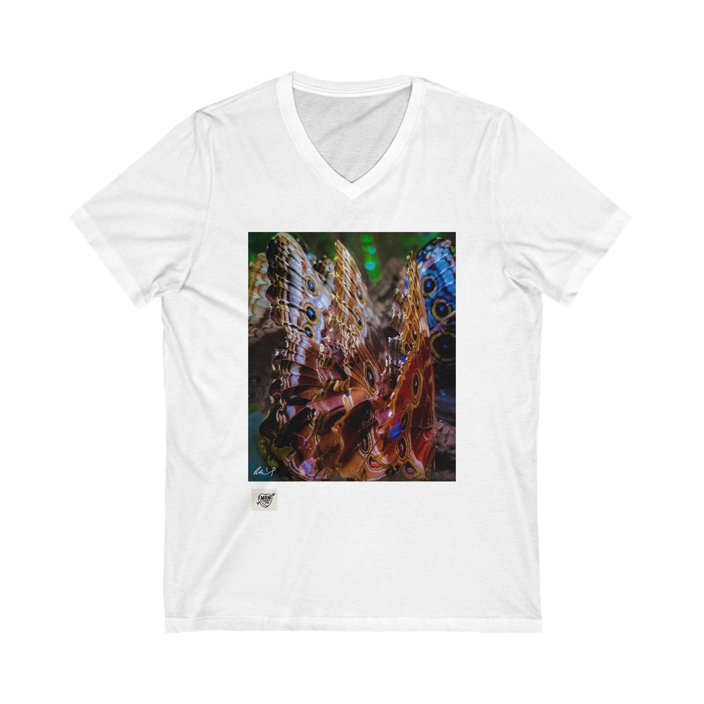 1 - Costa Rica - Butterfly Mariposa 2 - V-Neck