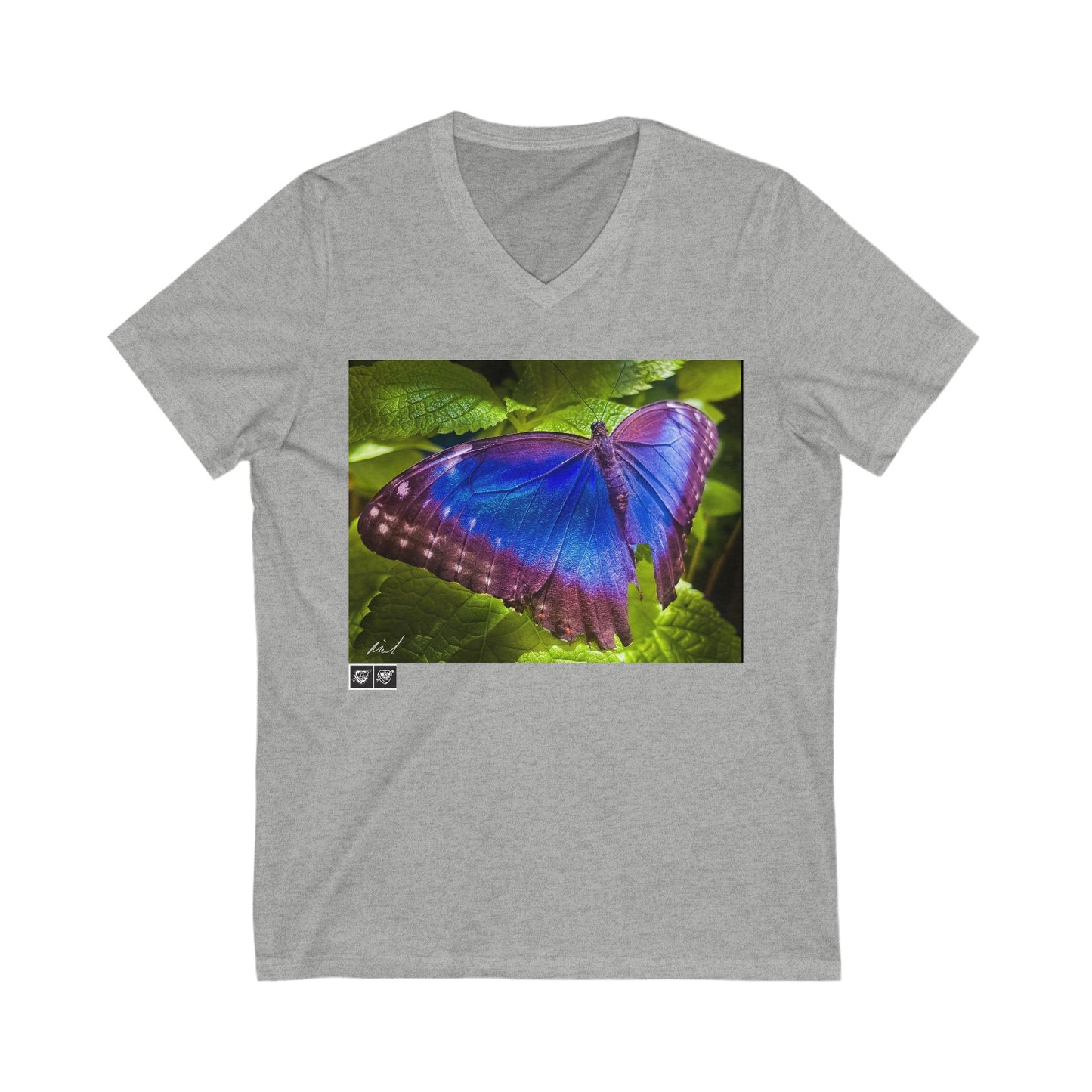 1 - Costa Rica - Butterfly Mariposa - 1 - V-Neck