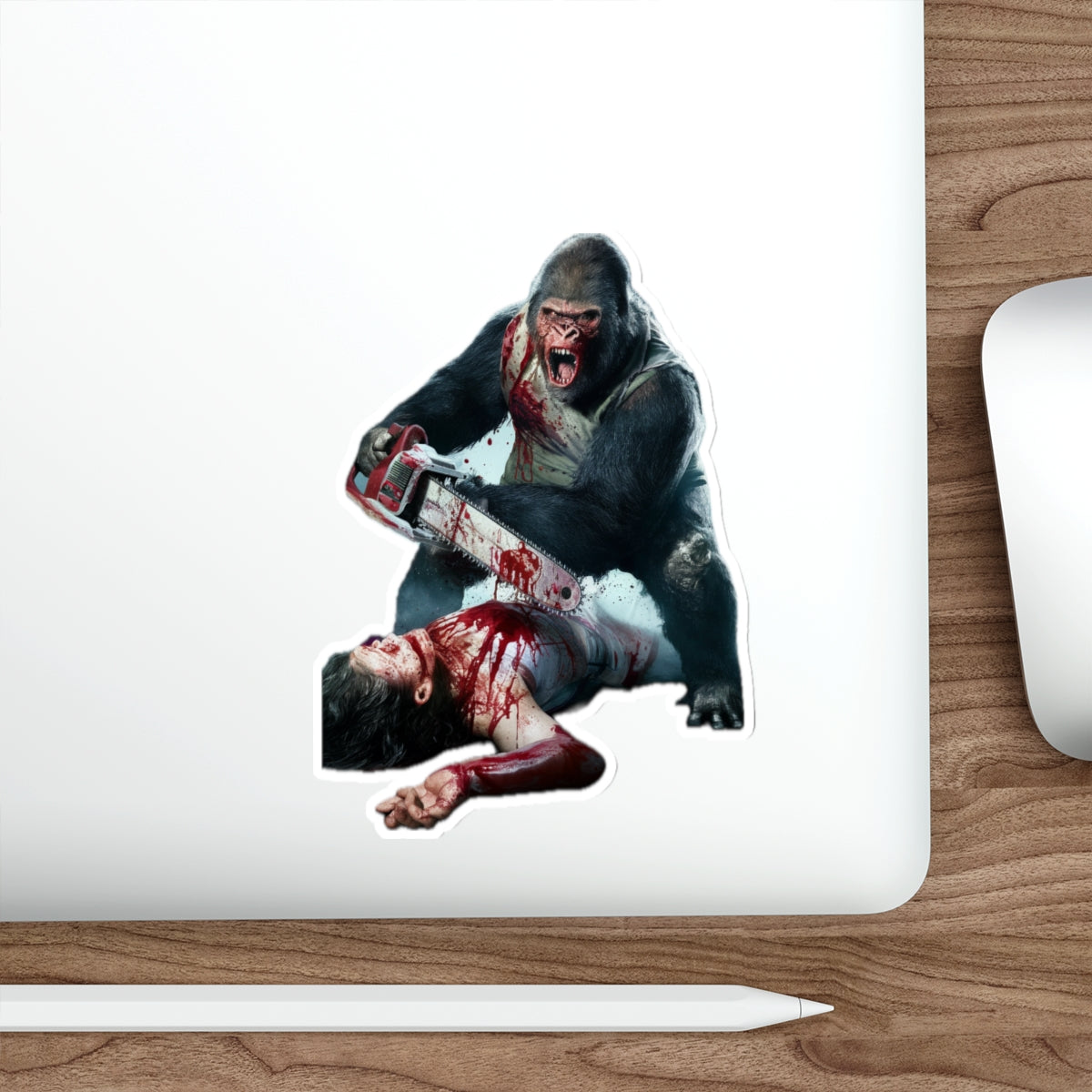 7 - Animals - Gorilla chainsaw massacre - Stickers
