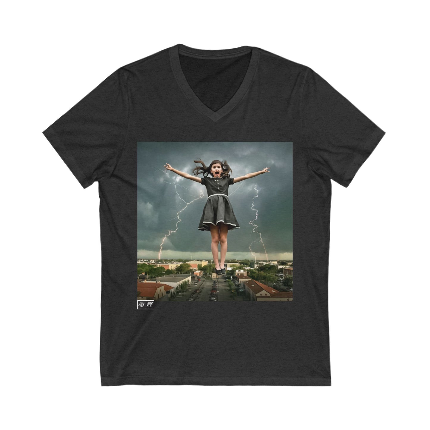 4 - Lightning girl - V-Neck