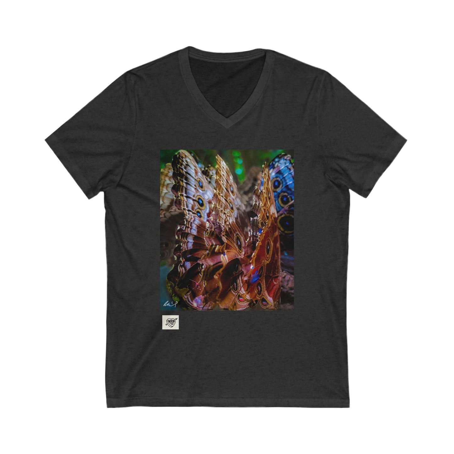 1 - Costa Rica - Butterfly Mariposa 2 - V-Neck