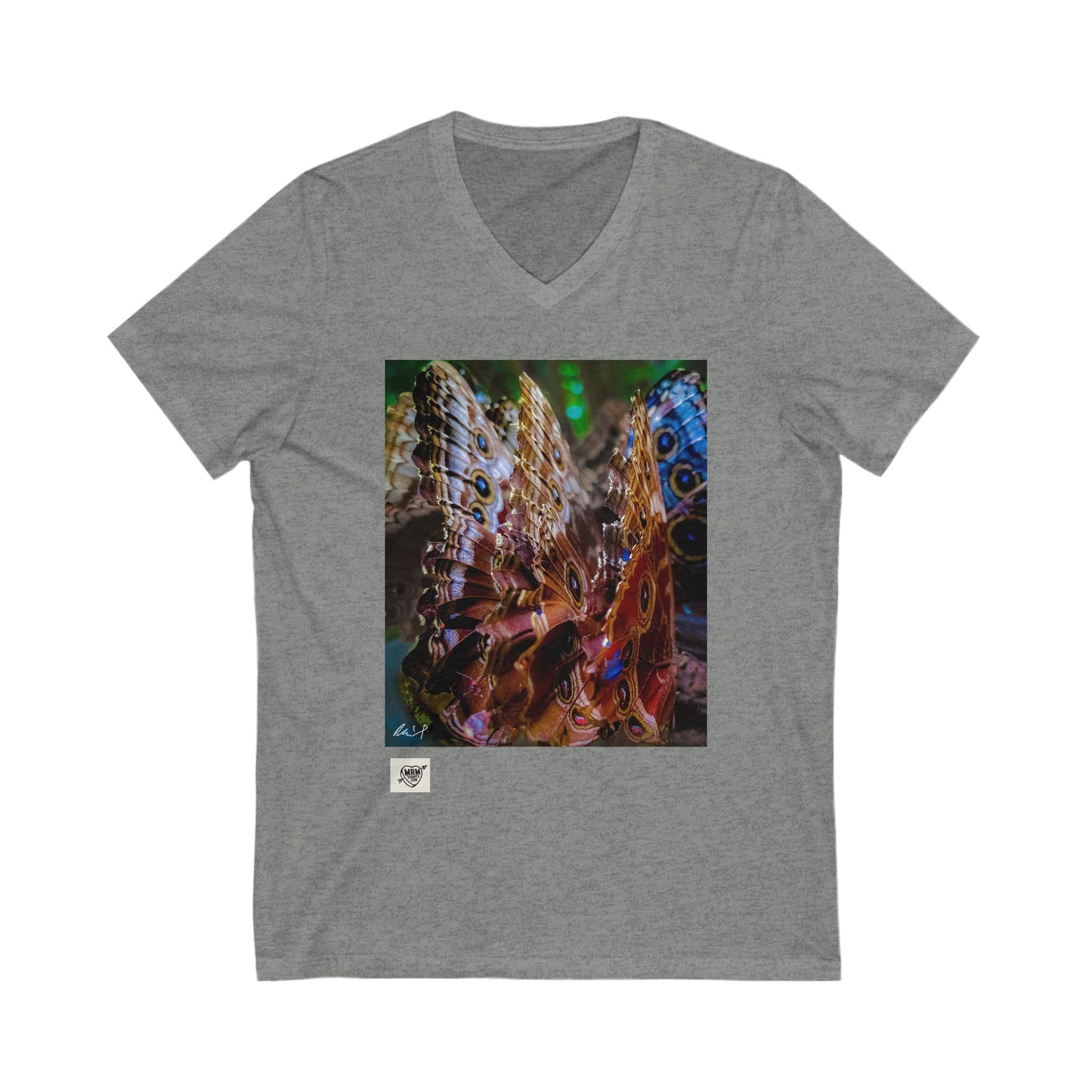 1 - Costa Rica - Butterfly Mariposa 2 - V-Neck