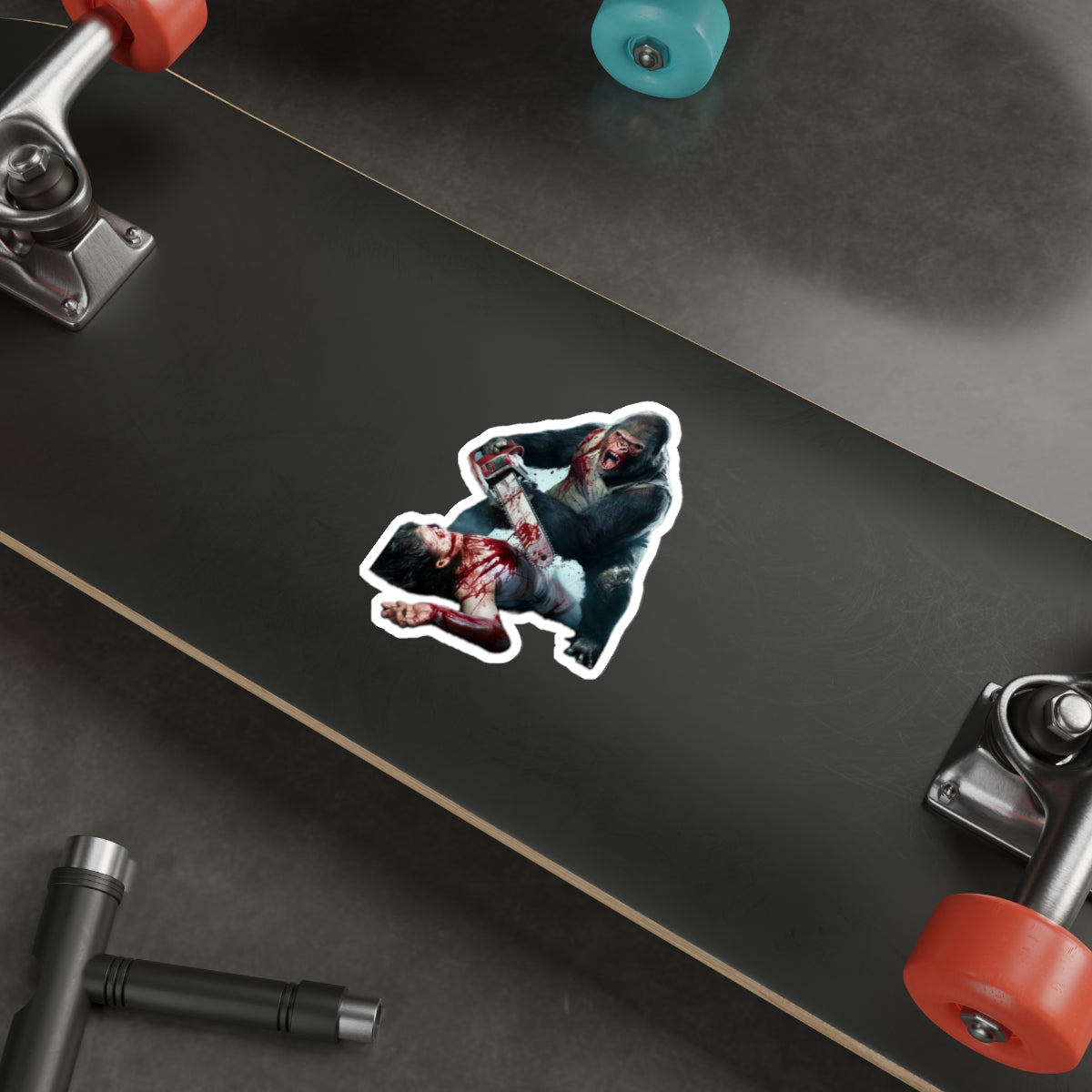 7 - Animals - Gorilla chainsaw massacre - Stickers