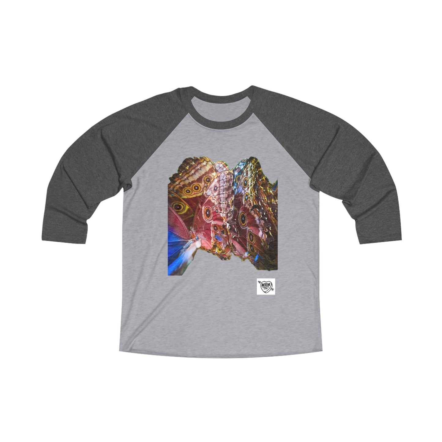 3 - Butterfly - 1 - 3/4 Raglan Tee