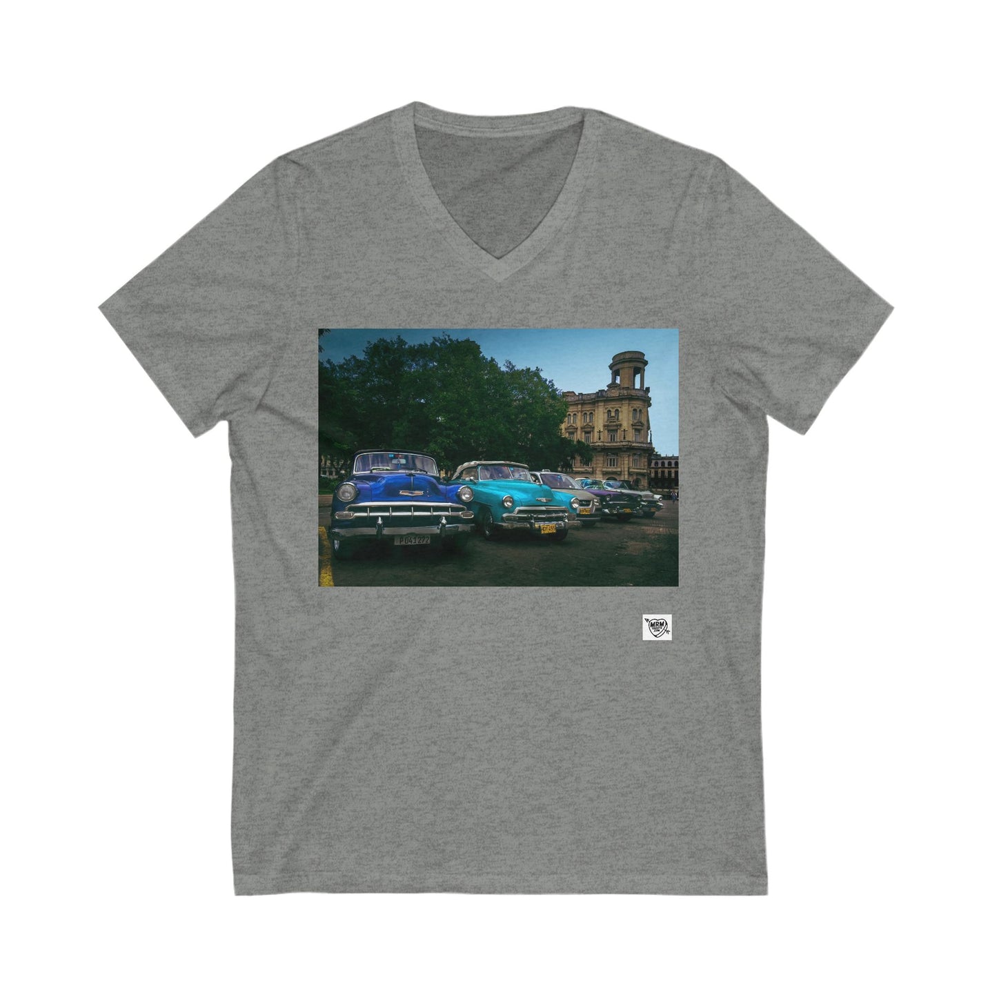 1 - Clarice cars Havana, Cuba - V-Neck -0000