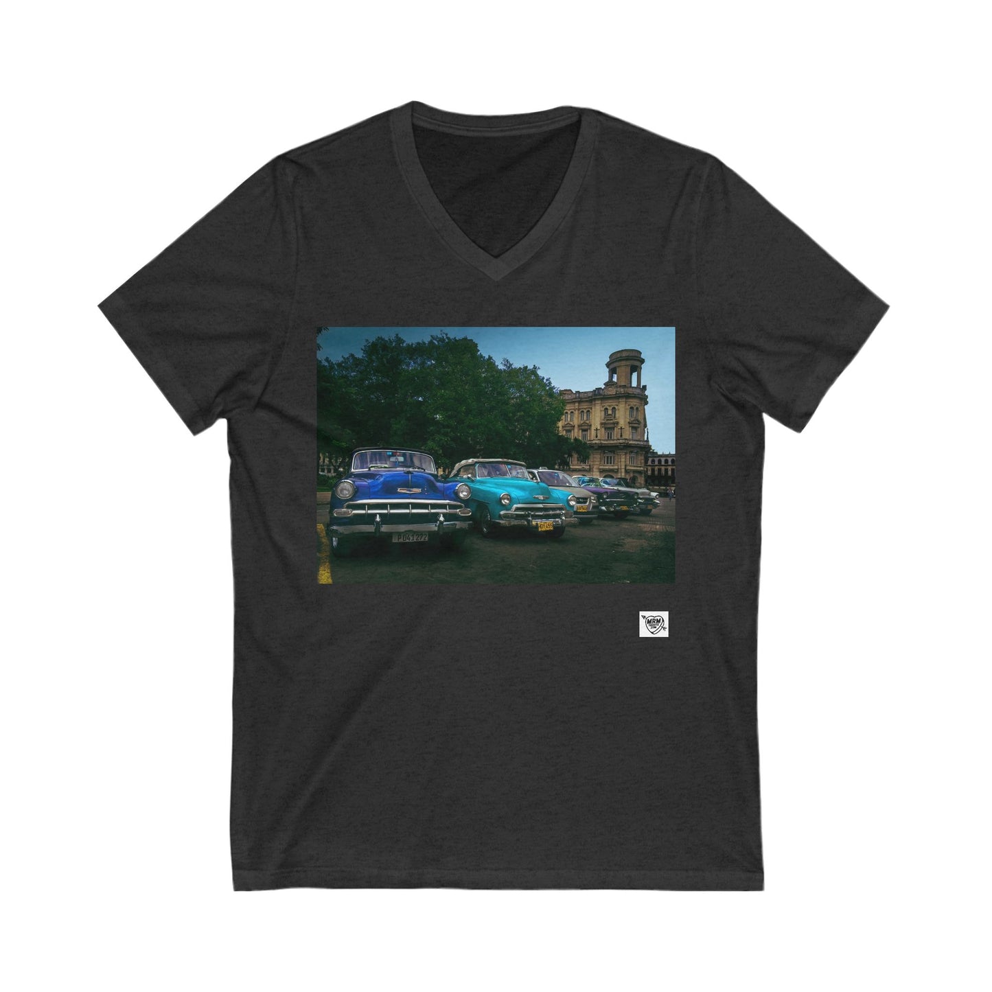 1 - Clarice cars Havana, Cuba - V-Neck -0000