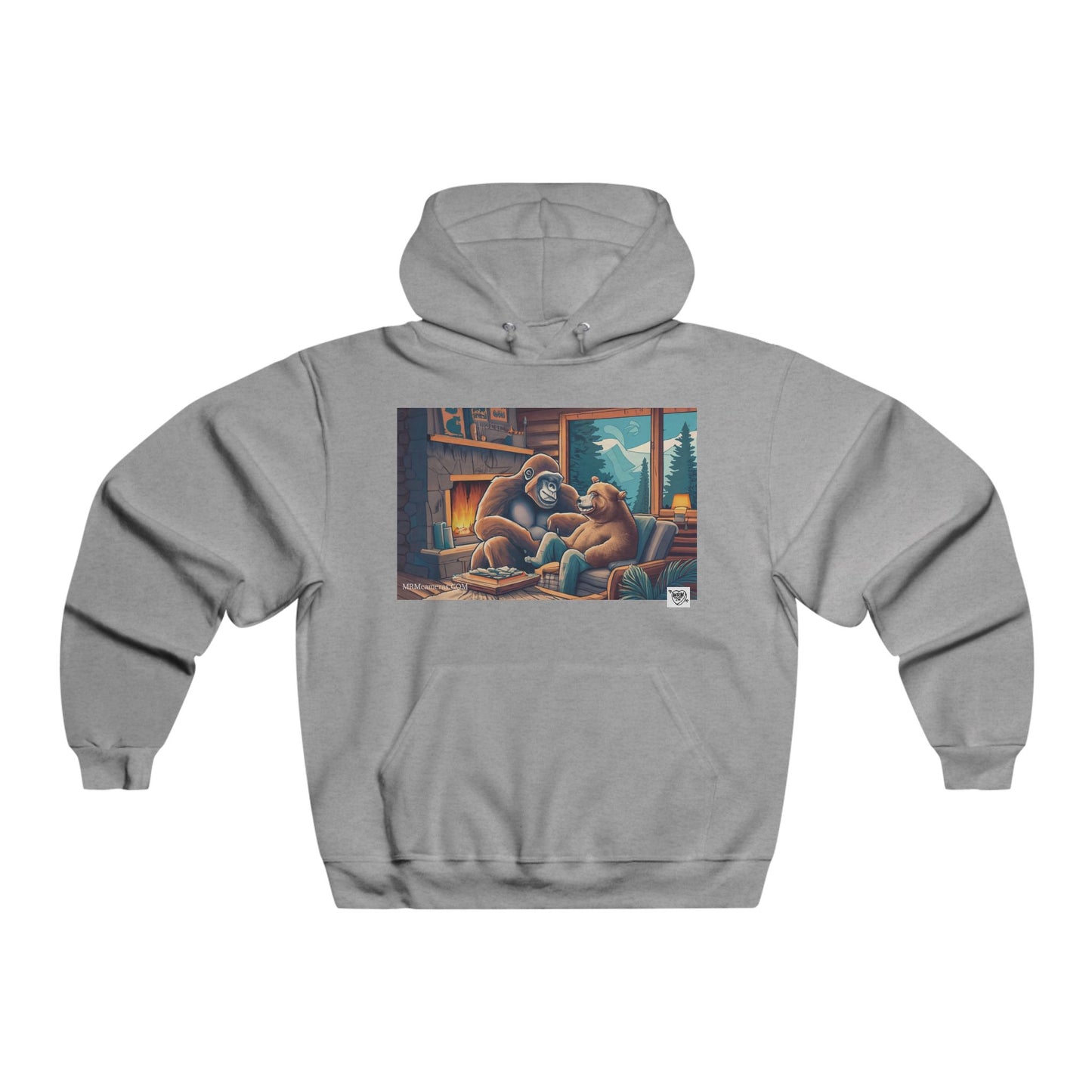 6 - Gorilla and bear having a beautiful night at the cabin - Hooded