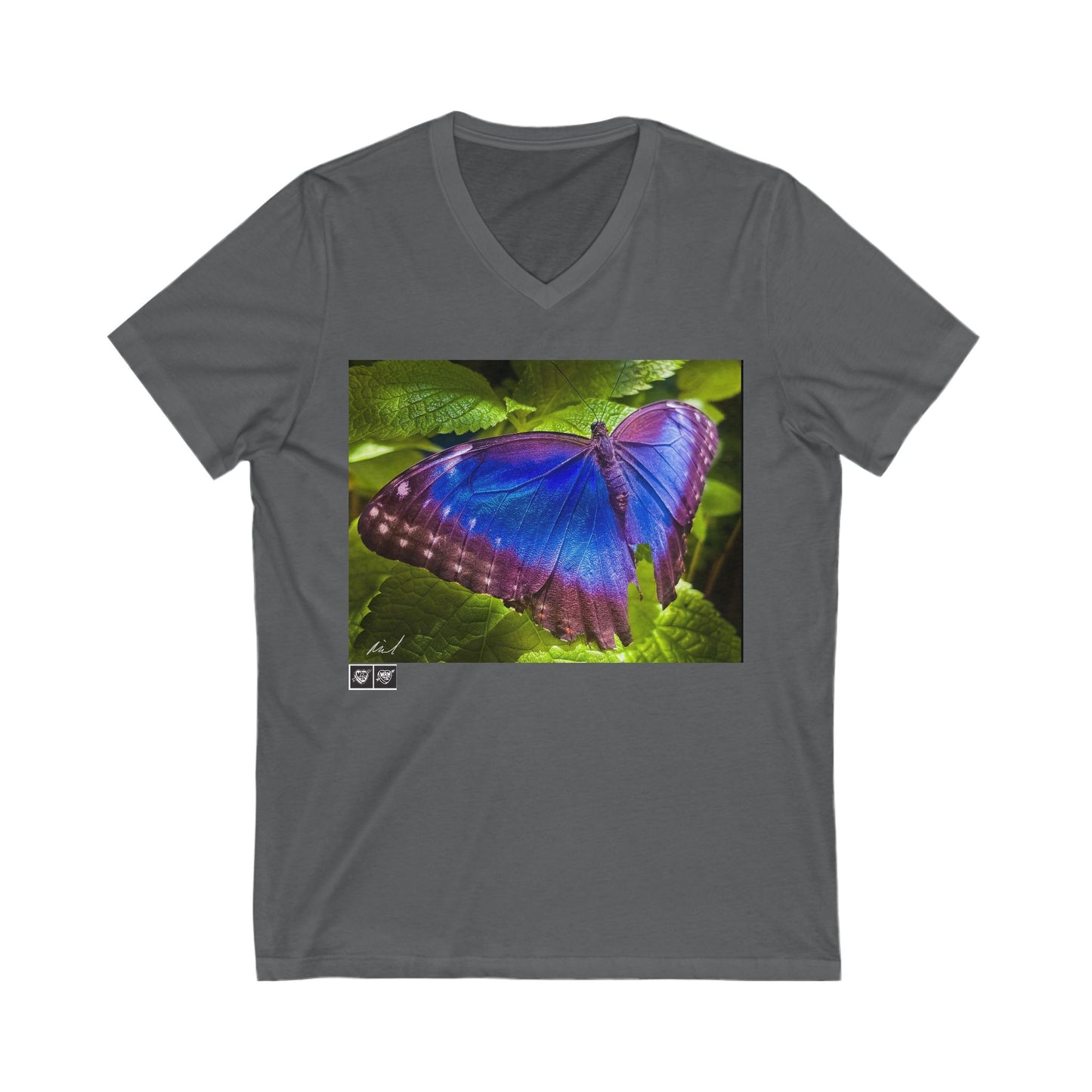 1 - Costa Rica - Butterfly Mariposa - 1 - V-Neck