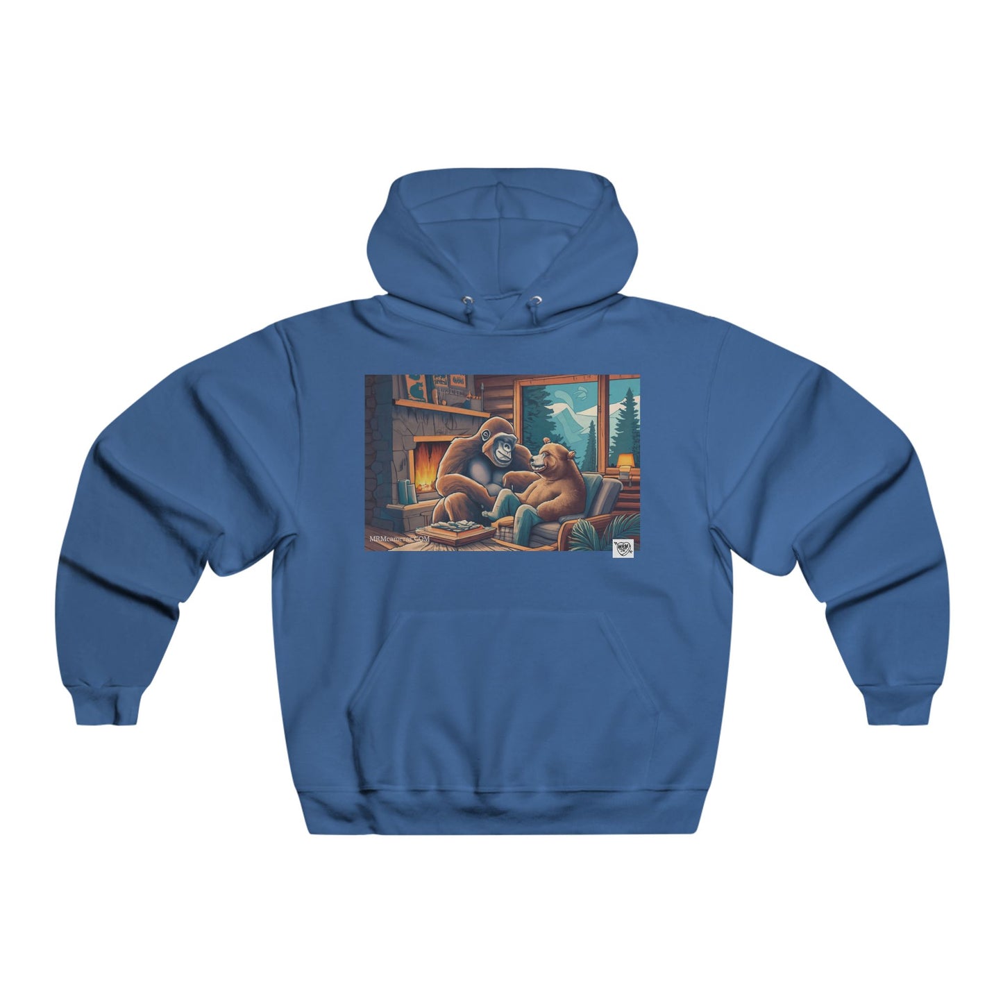 6 - Gorilla and bear having a beautiful night at the cabin - Hooded