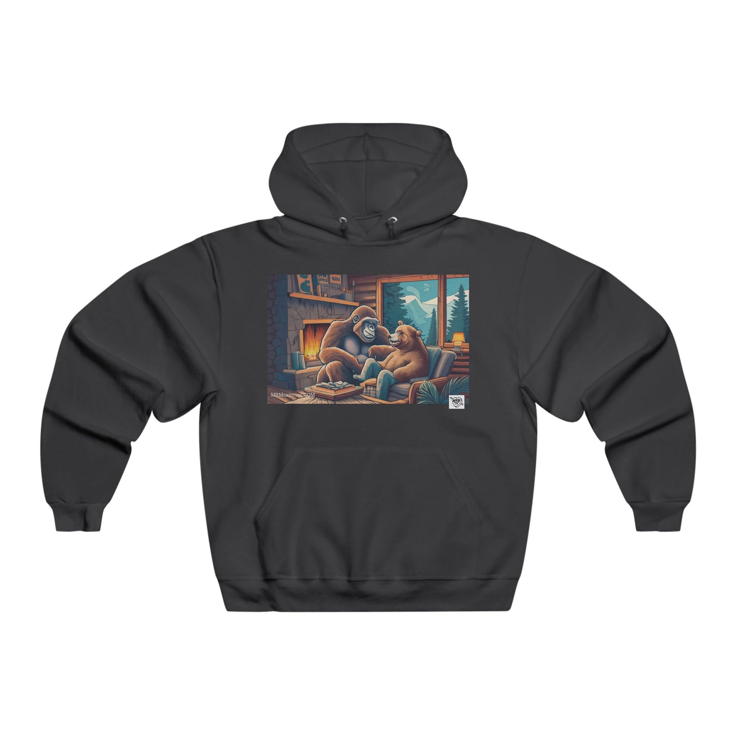 6 - Gorilla and bear having a beautiful night at the cabin - Hooded