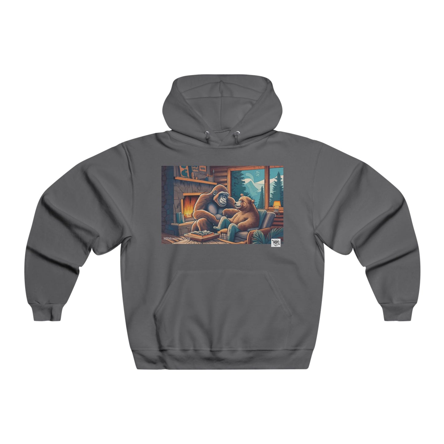 6 - Gorilla and bear having a beautiful night at the cabin - Hooded