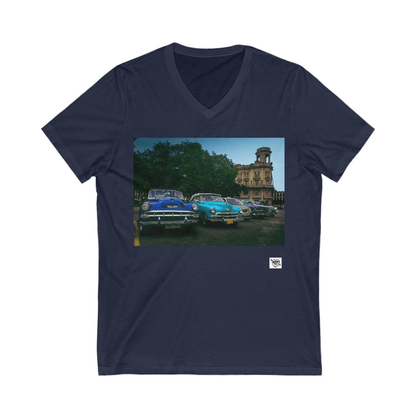 1 - Clarice cars Havana, Cuba - V-Neck -0000