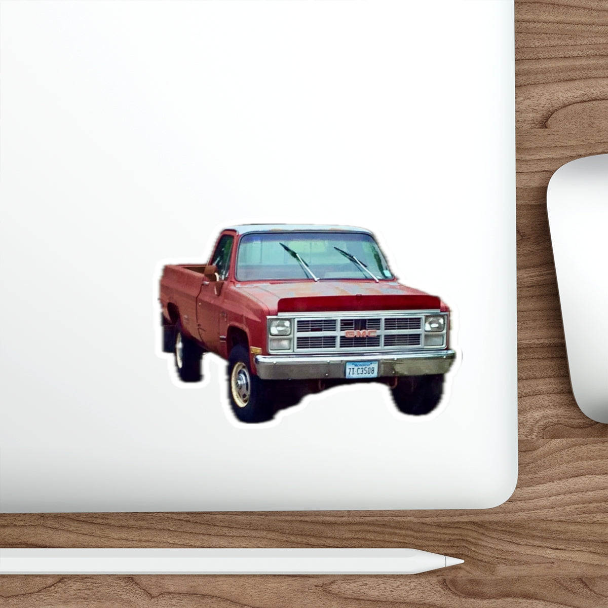 Red GMC Truck - Sticker