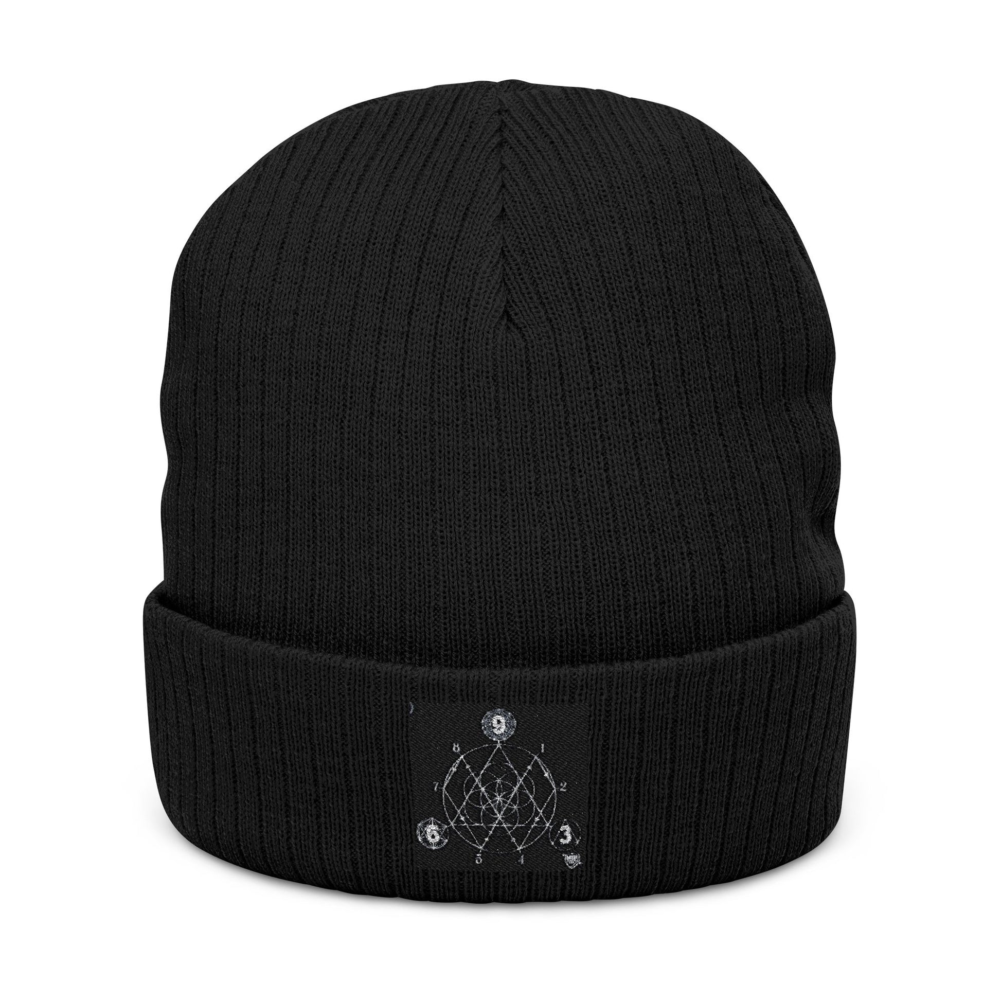 Numbers numbers - Ribbed Knit Beanie,
