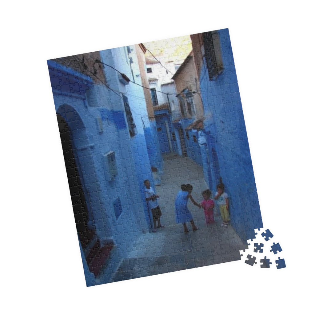 Chefchaouen Morocco - Puzzle - 110, 252, 520, 1014-piece Jigsaw, Gift for Puzzle Chefchaouen