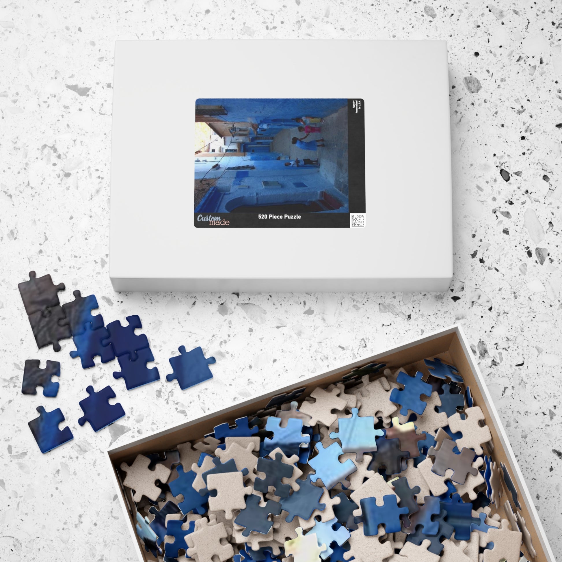 Chefchaouen Morocco - Puzzle - 110, 252, 520, 1014-piece Jigsaw, Gift for Puzzle Chefchaouen