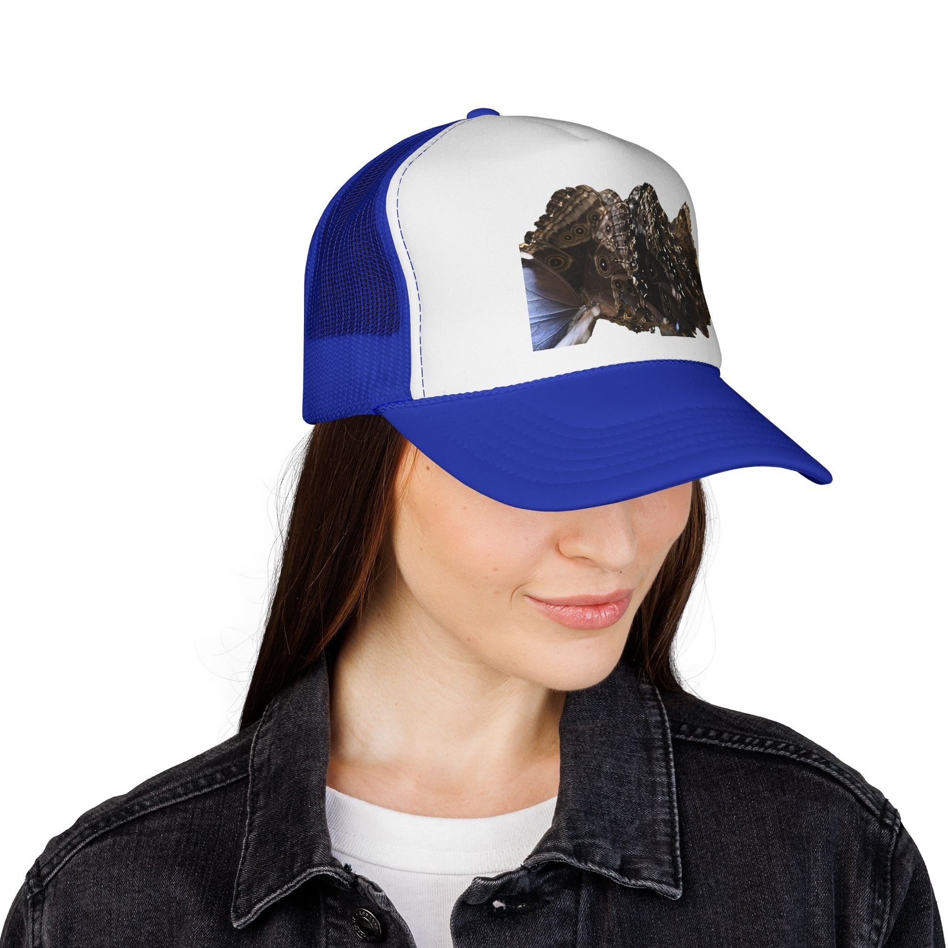 Trucker Cap — Realistic Owl Butterfly Wing Graphic Trucker Hat