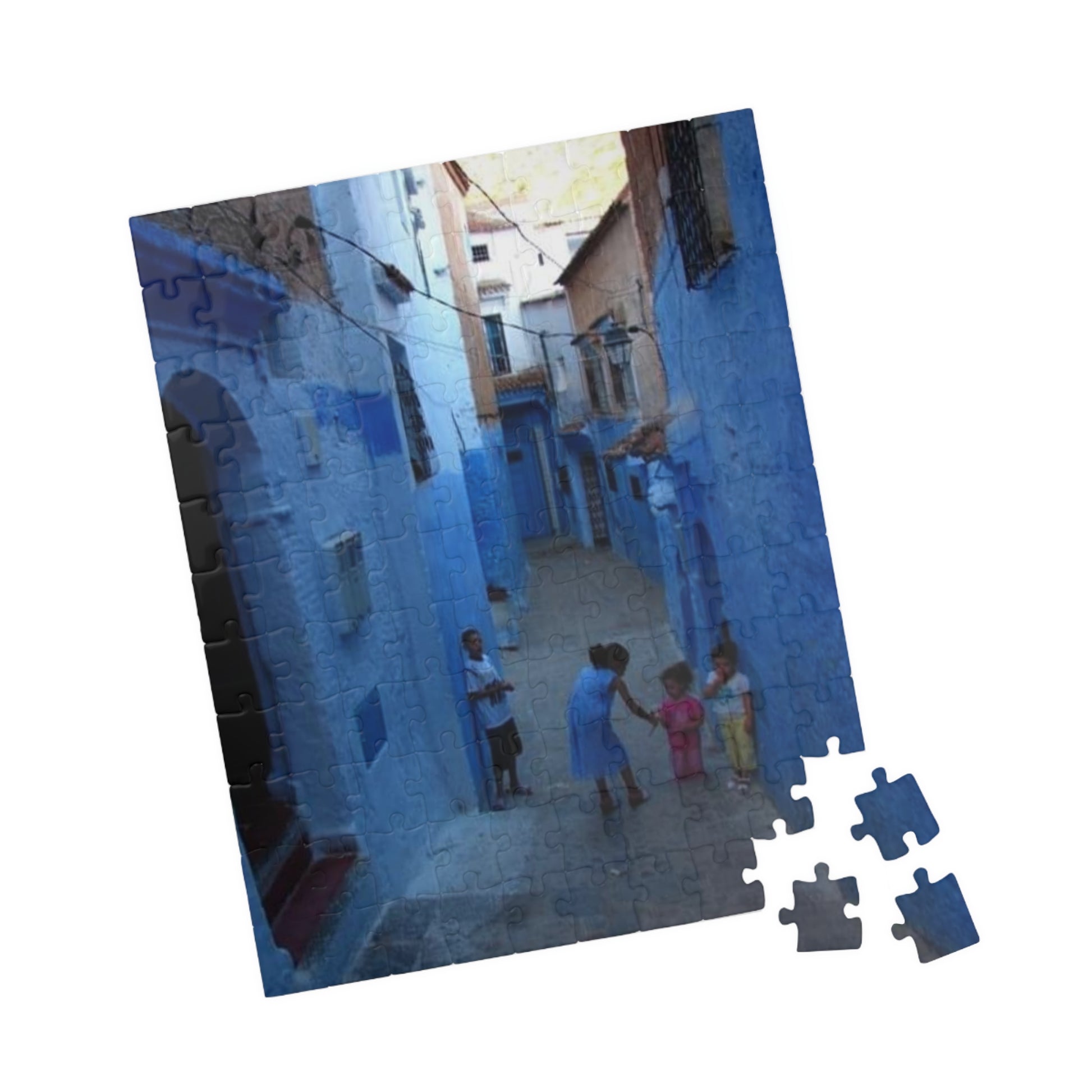 Chefchaouen Morocco - Puzzle - 110, 252, 520, 1014-piece Jigsaw, Gift for Puzzle Chefchaouen