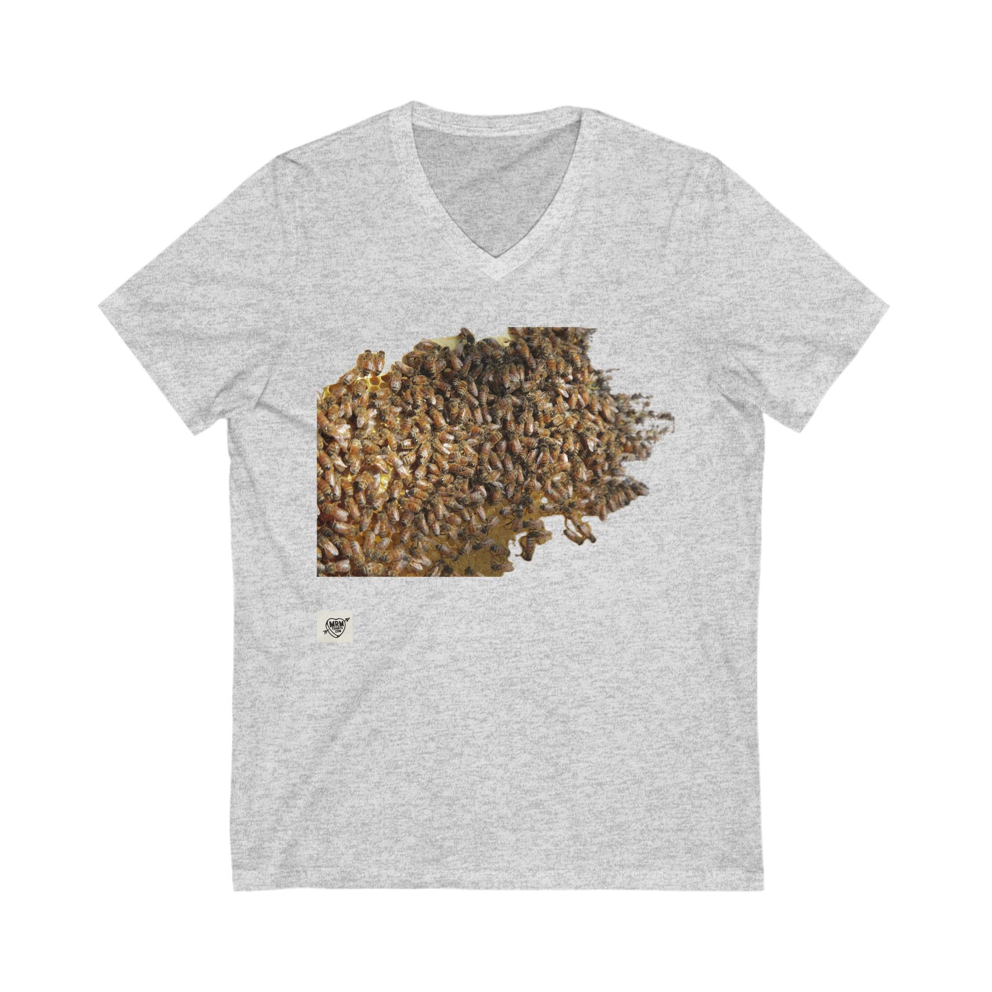 Bees - Honey Bee State Graphic Tee - Unisex V-Neck
