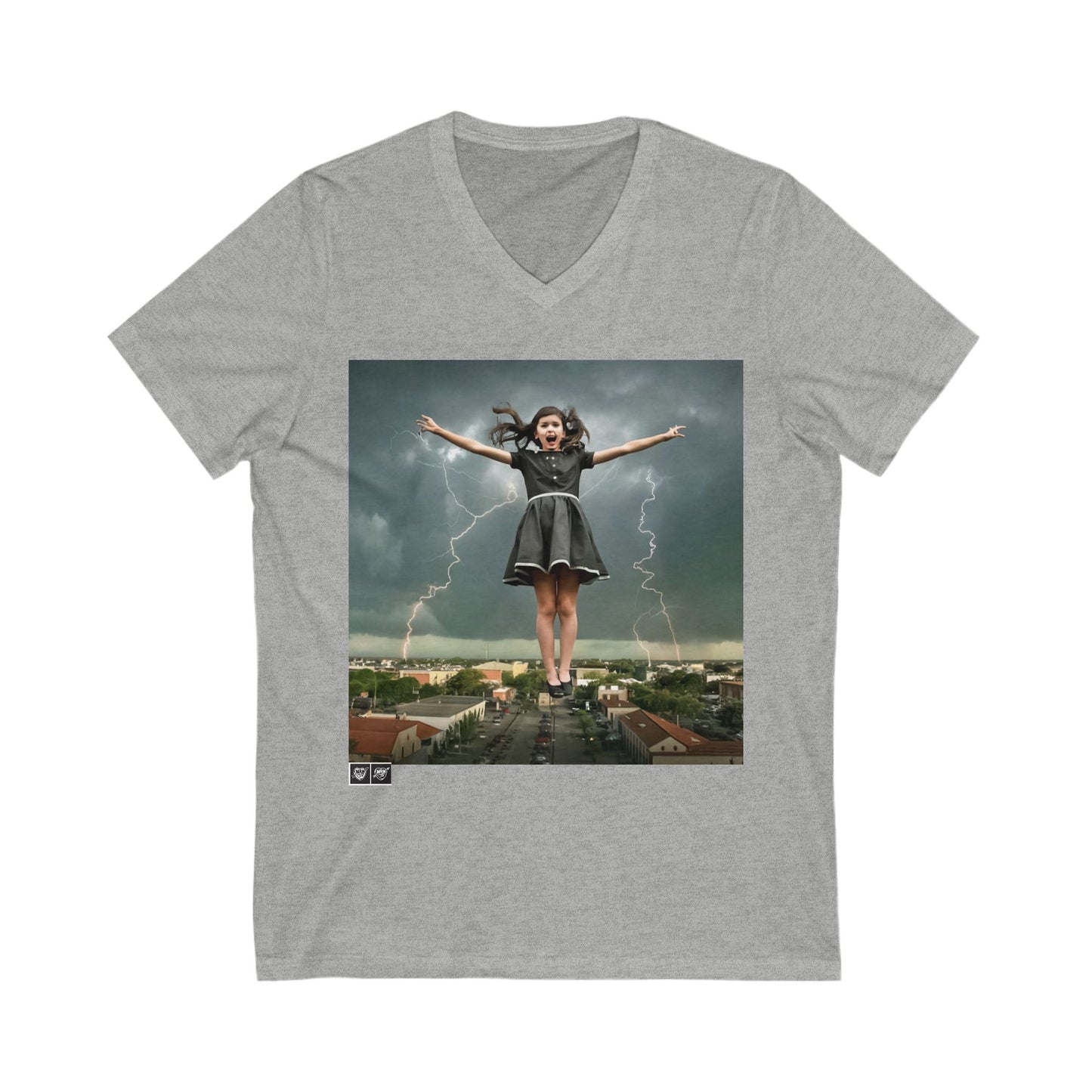 4 - Lightning girl - V-Neck