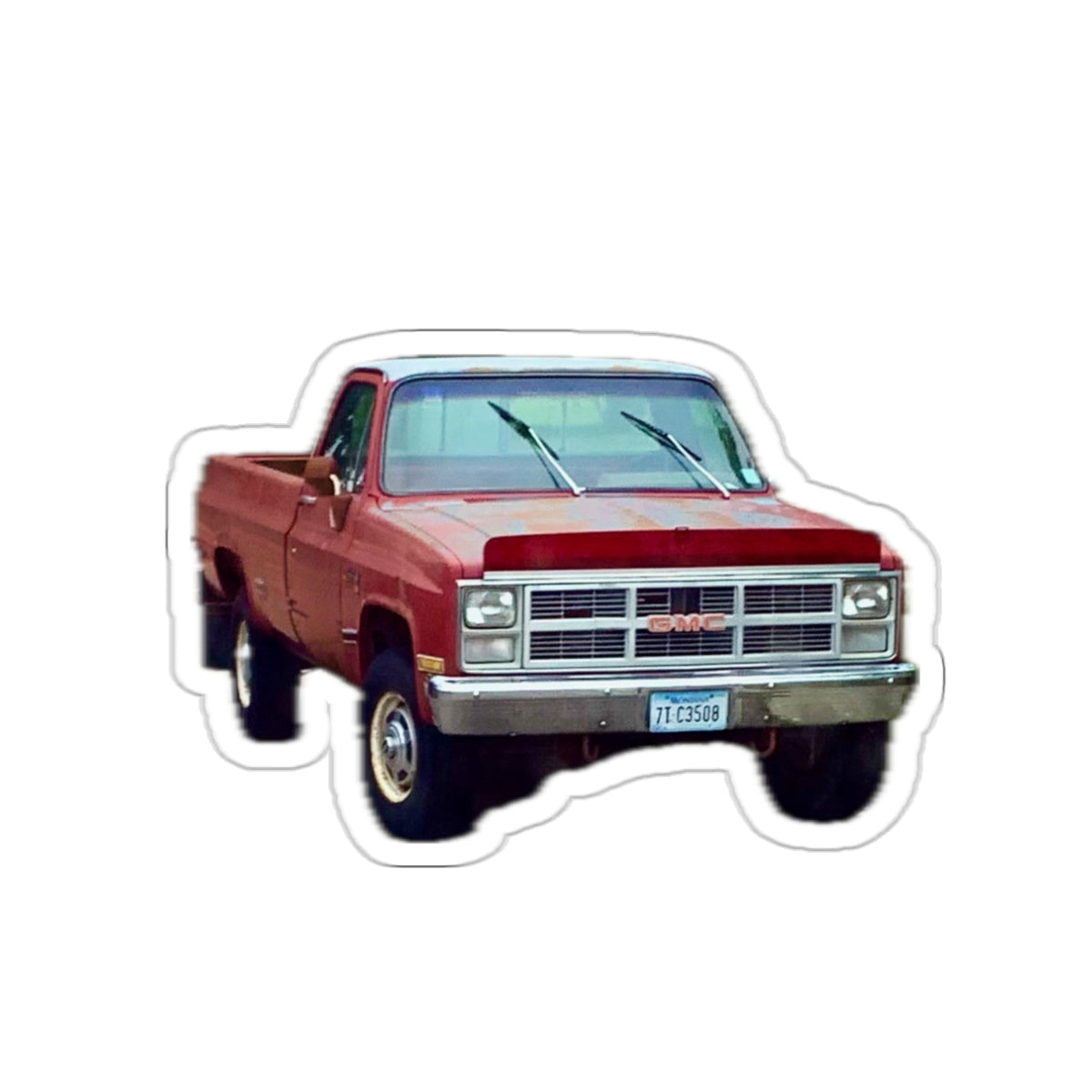 Red GMC Truck - Sticker