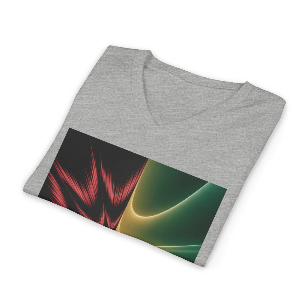 22222 Split Frequency Abstract Soundwave - 3 - V-Neck