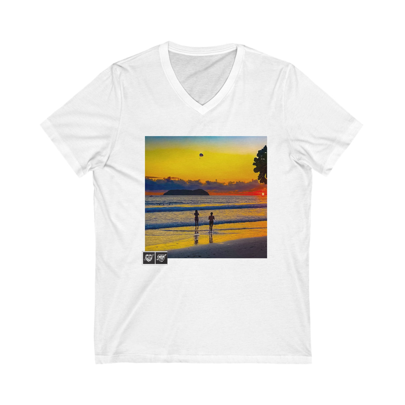 8. Costa Rica - Sundown at the beach - V-Neck