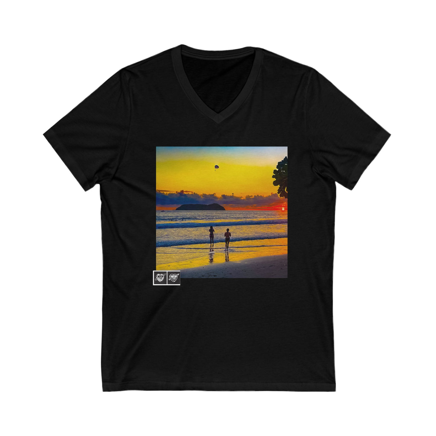 8. Costa Rica - Sundown at the beach - V-Neck