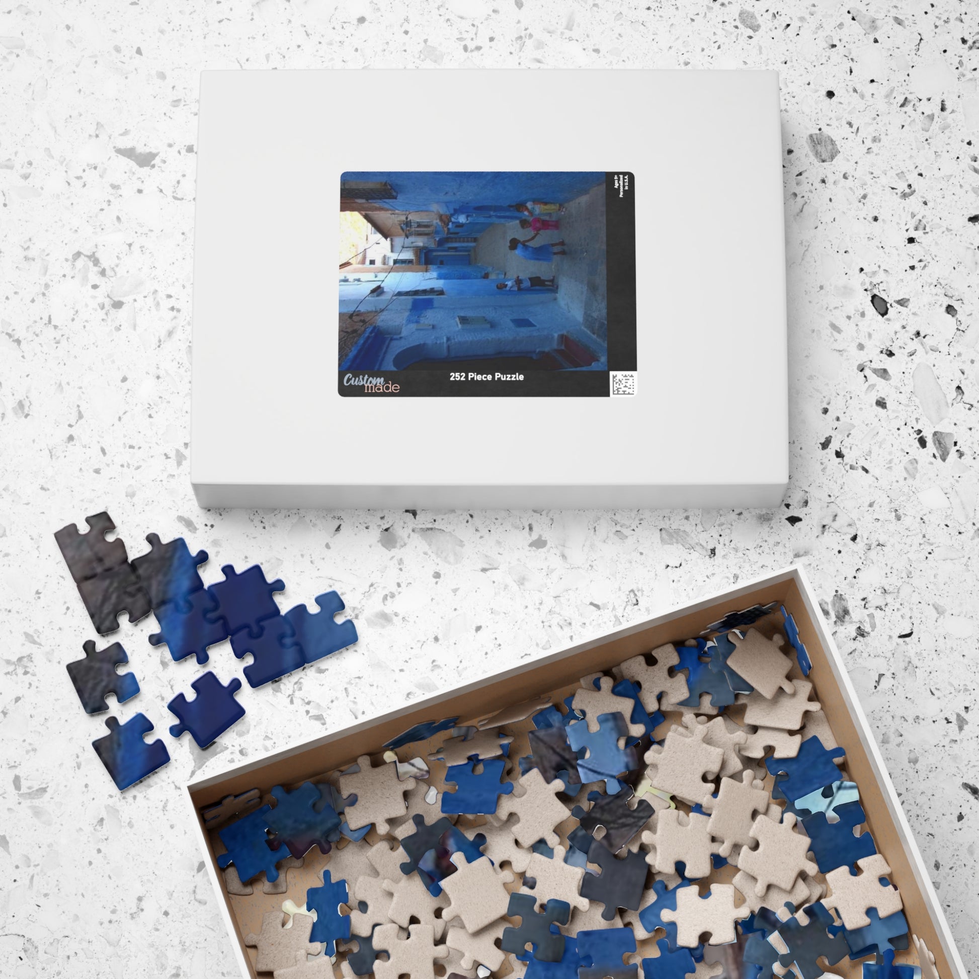 Chefchaouen Morocco - Puzzle - 110, 252, 520, 1014-piece Jigsaw, Gift for Puzzle Chefchaouen