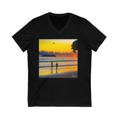 8. Costa Rica - Sundown at the beach - Puest de la playa - Playa - V-Neck