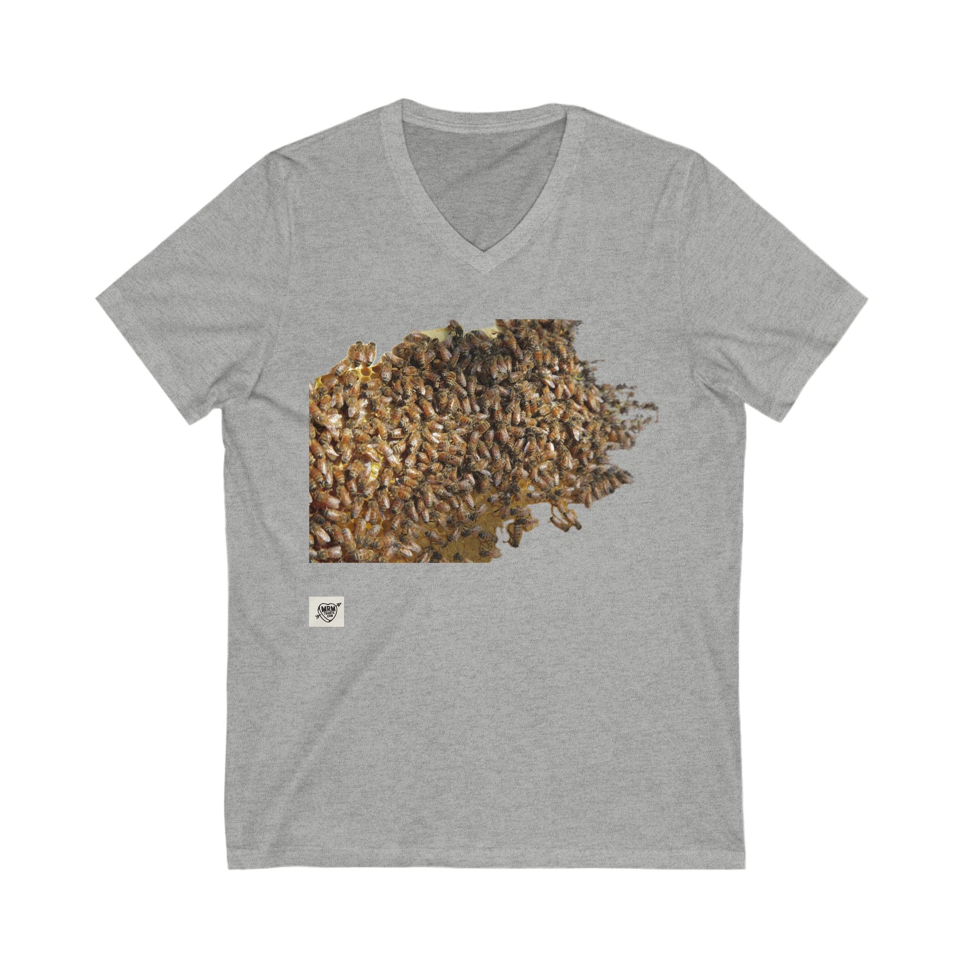Bees - Honey Bee State Graphic Tee - Unisex V-Neck