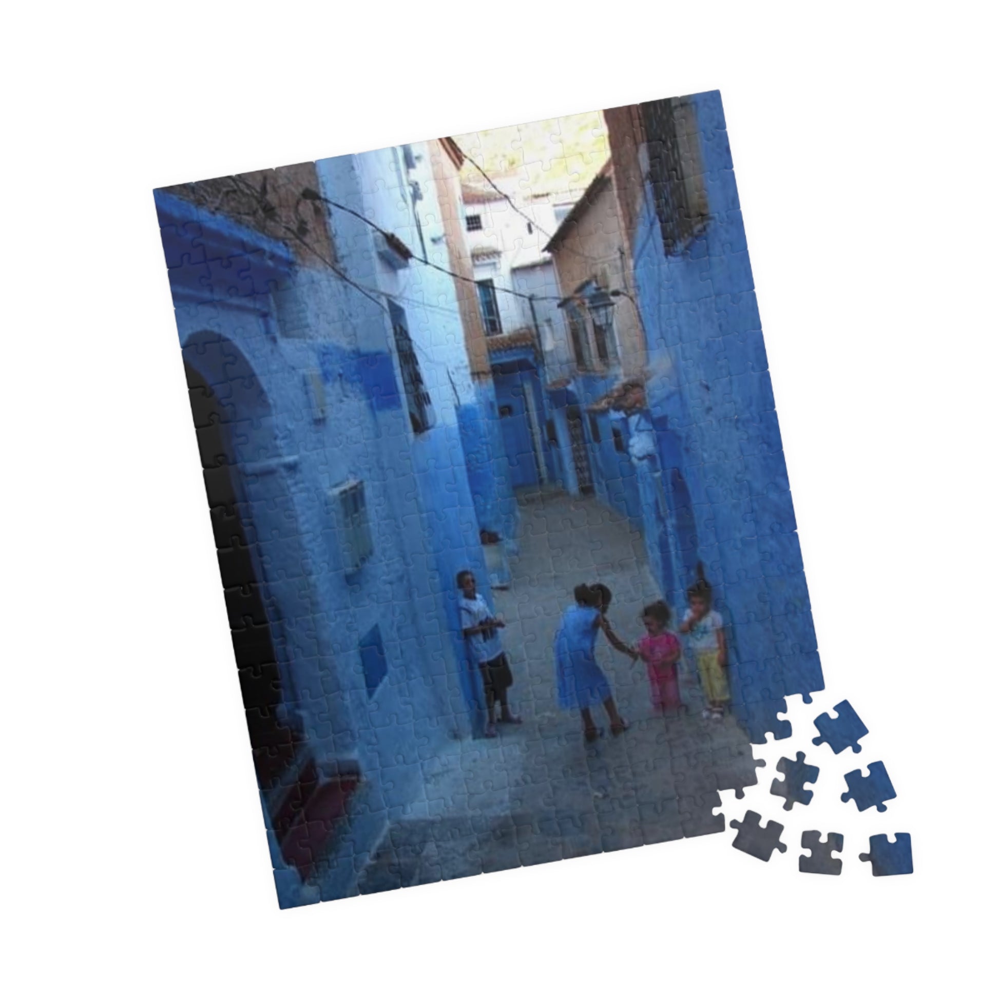Chefchaouen Morocco - Puzzle - 110, 252, 520, 1014-piece Jigsaw, Gift for Puzzle Chefchaouen