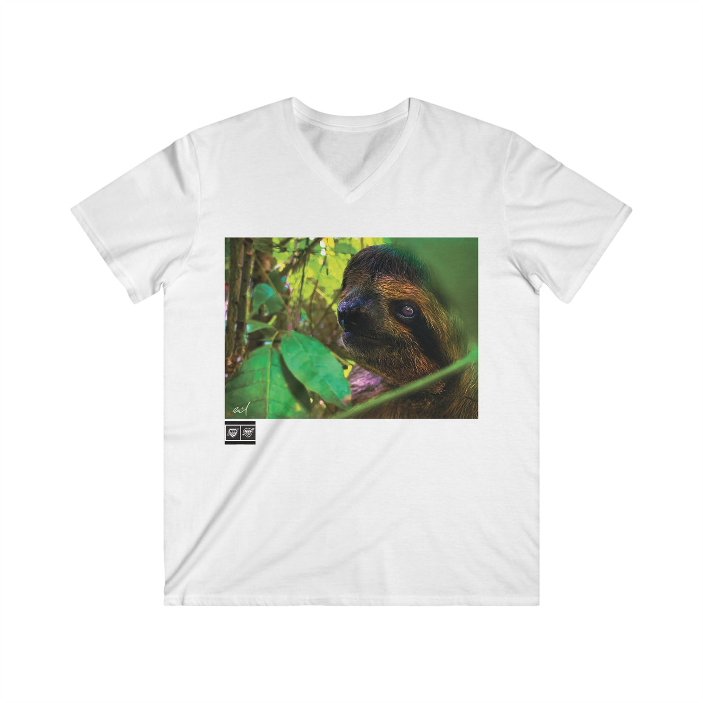 8. Costa Rica - Sloth - Ranura- V-Neck