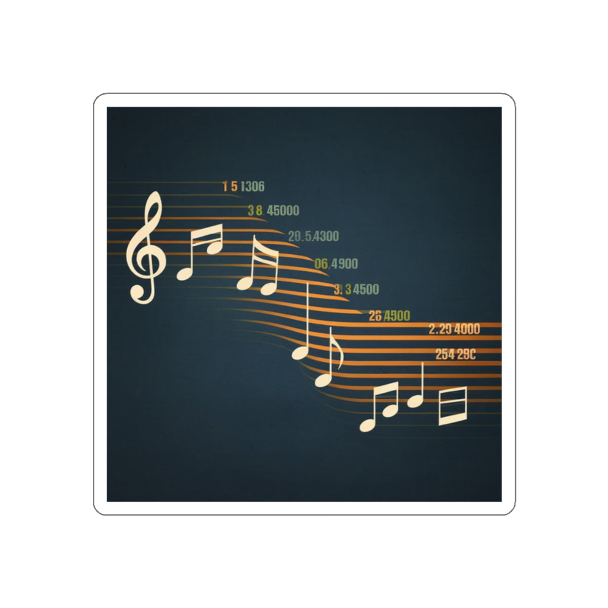 Illegal Music Notes - Sticker