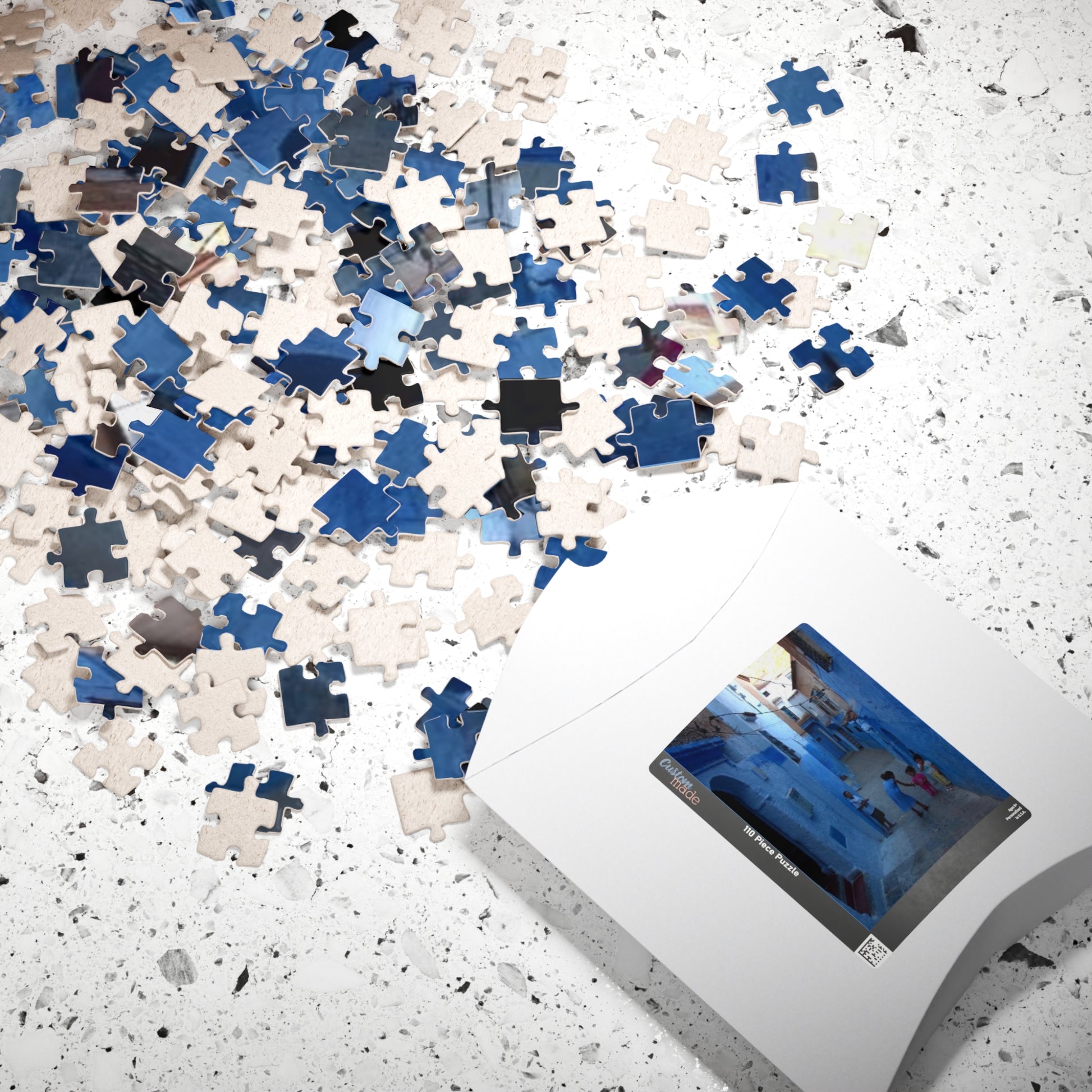 Chefchaouen Morocco - Puzzle - 110, 252, 520, 1014-piece Jigsaw, Gift for Puzzle Chefchaouen