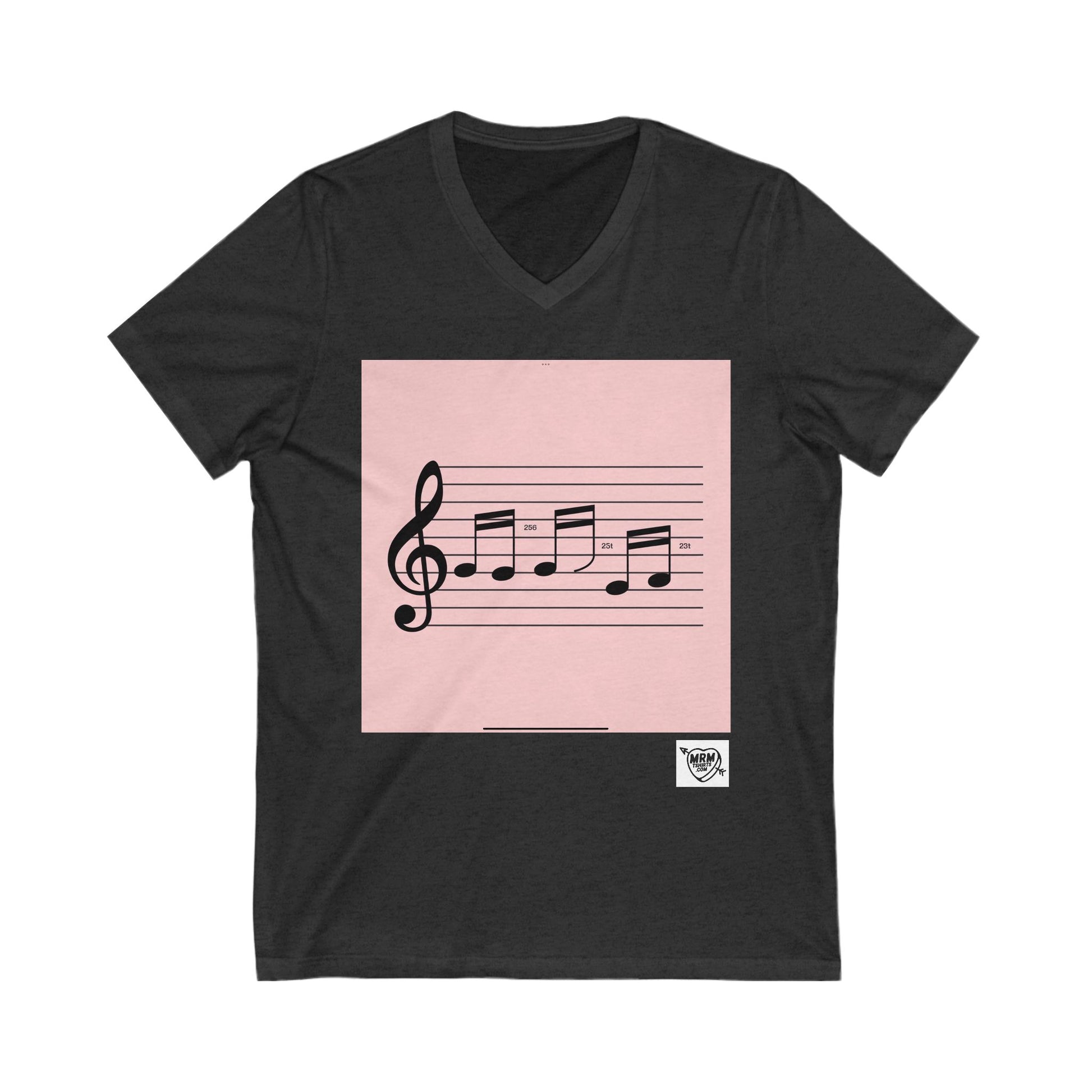256 hey music. - Magic numbers  - V-Neck